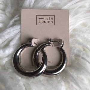 14th & Union wide silver hoop earrings